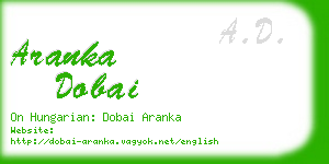 aranka dobai business card